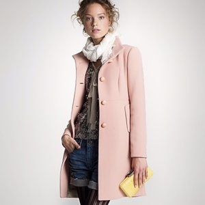 J Crew Carlin Wool Coat in Dusty Pink
